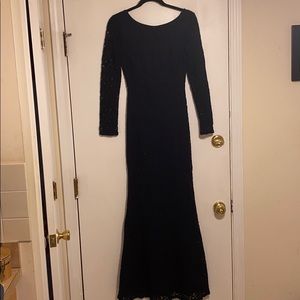 Beautiful scoop back lace evening dress